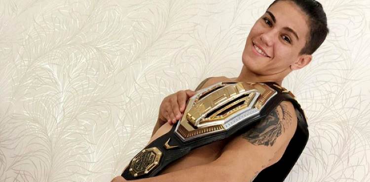 UFC champ Jessica Andrade posts nude photo wearing nothing but championship belt